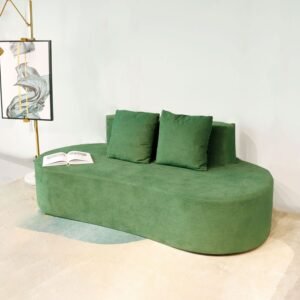 Furnista Stuffed High-Density Foam Sofa Modern Curved Designer Sofa for Beauty Salons