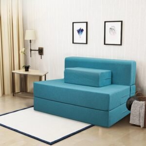 Furnista Foldable Sofa Mattress with Armrest-Convertible Sleeping Mattress Memory Foam Foldable Sofa Bed Couch & Folding Mattress