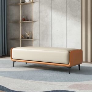 Furnista Modern Luxury Bedroom Sofa Bench Bed End Stool Cloakroom Sofa Shoe Stool Upholstered Bench Living Room Home Furniture