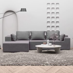 Furnista L-Shaped Modular Minimalist Sectional Sofa Bed Customized Multi-functional Modern Couch for Bedroom Living Room Apartment